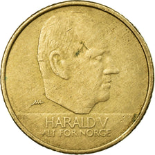 Moneta, Norvegia, Harald V, 10 Kroner, 1996, MB+, Nichel-ottone, KM:457