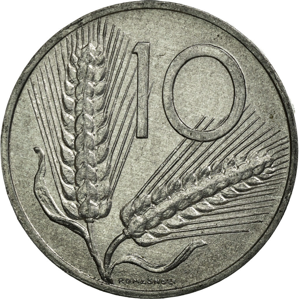 Coin, Italy, 10 Lire, 1986, Rome, EF(40-45), Aluminum, KM:93