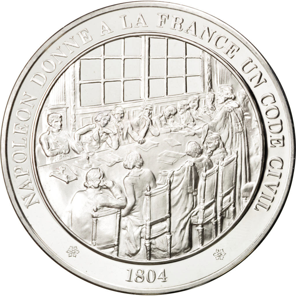 FRANCE, History, French Fifth Republic, Medal, MS(65-70), Silver, 44, 38.00