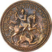 Reino Unido, Medal, Saint Georges Terrassant le Dragon, AU(55-58), Cobre
