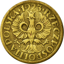 Moeda, Polónia, 5 Groszy, 1923, Warsaw, EF(40-45), Latão, KM:10