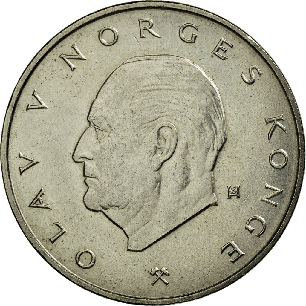 Moneta, Norvegia, Olav V, 5 Kroner, 1982, SPL-, Rame-nichel, KM:420