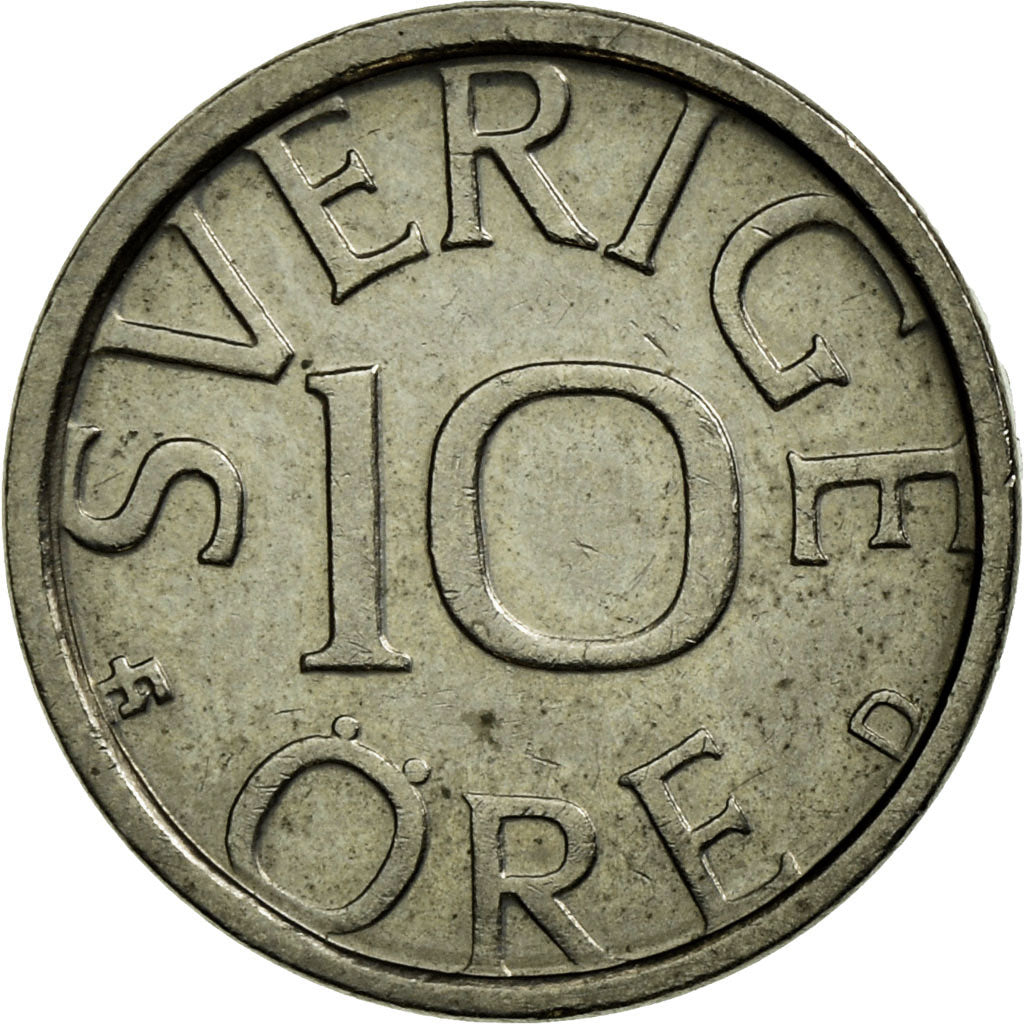 Coin, Sweden, Carl XVI Gustaf, 10 Öre, 1988, EF(40-45), Copper-nickel, KM:850