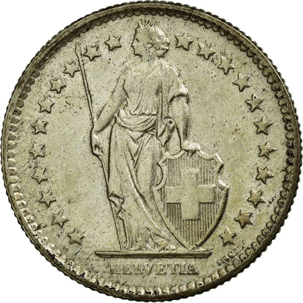 Moneta, Szwajcaria, 2 Francs, 1960, Bern, EF(40-45), Srebro, KM:21