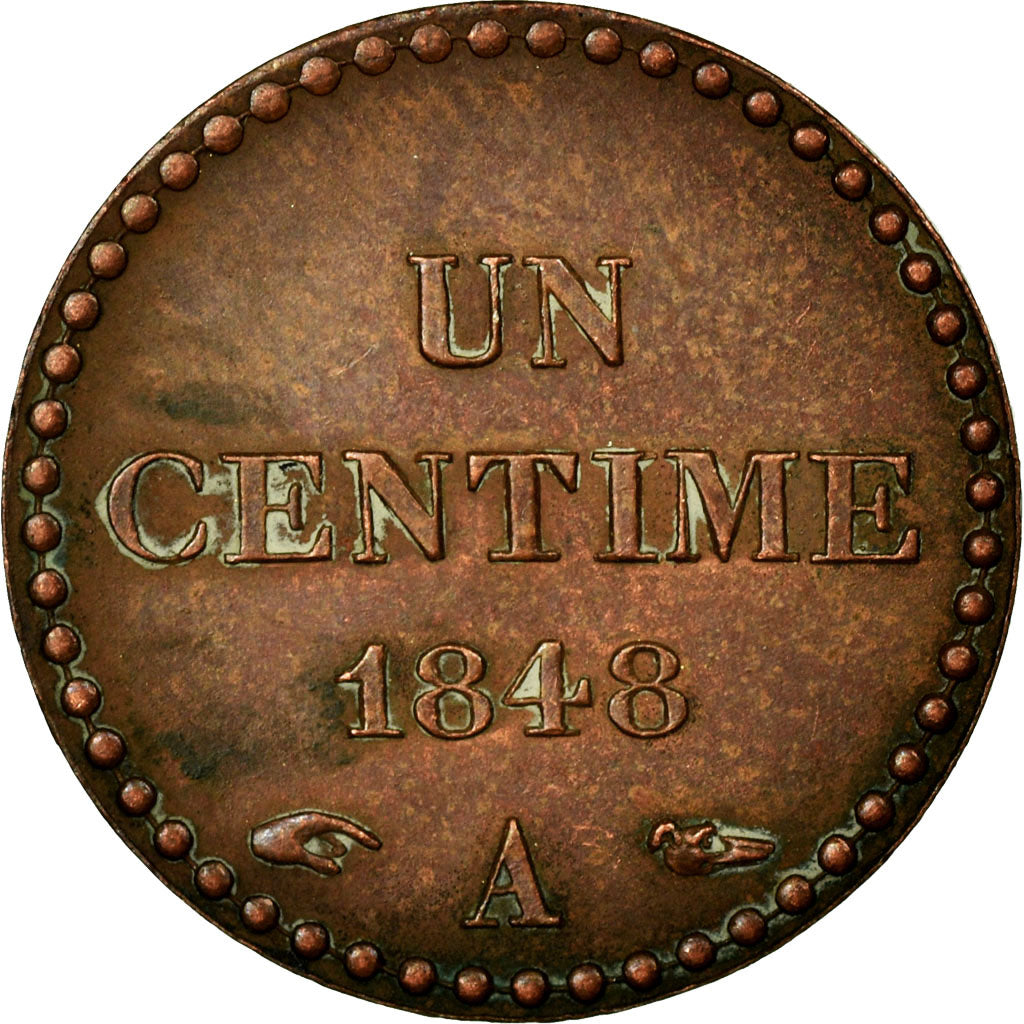 Coin, France, Dupré, Centime, 1848, Paris, VF(30-35), Bronze, KM:754