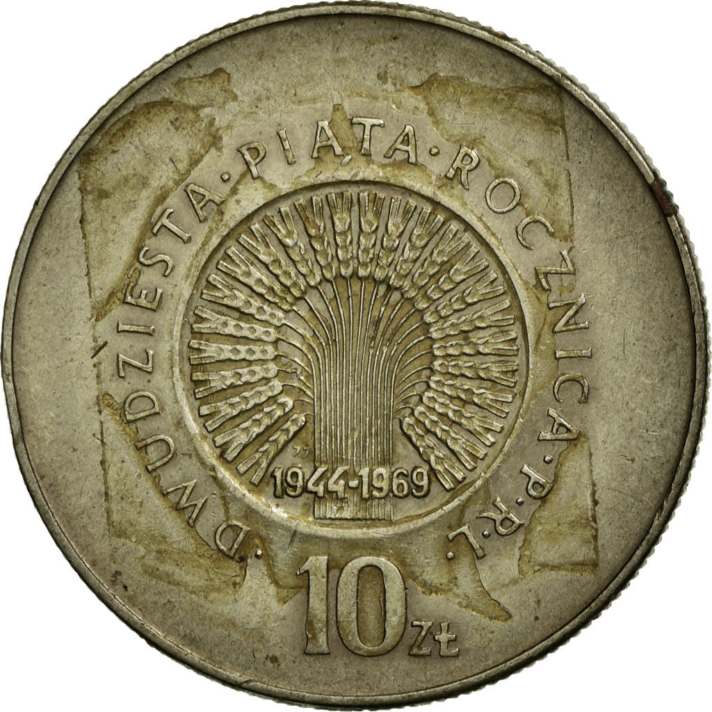 Moneda, Polonia, 10 Zlotych, 1969, Warsaw, BC, Cobre - níquel, KM:61