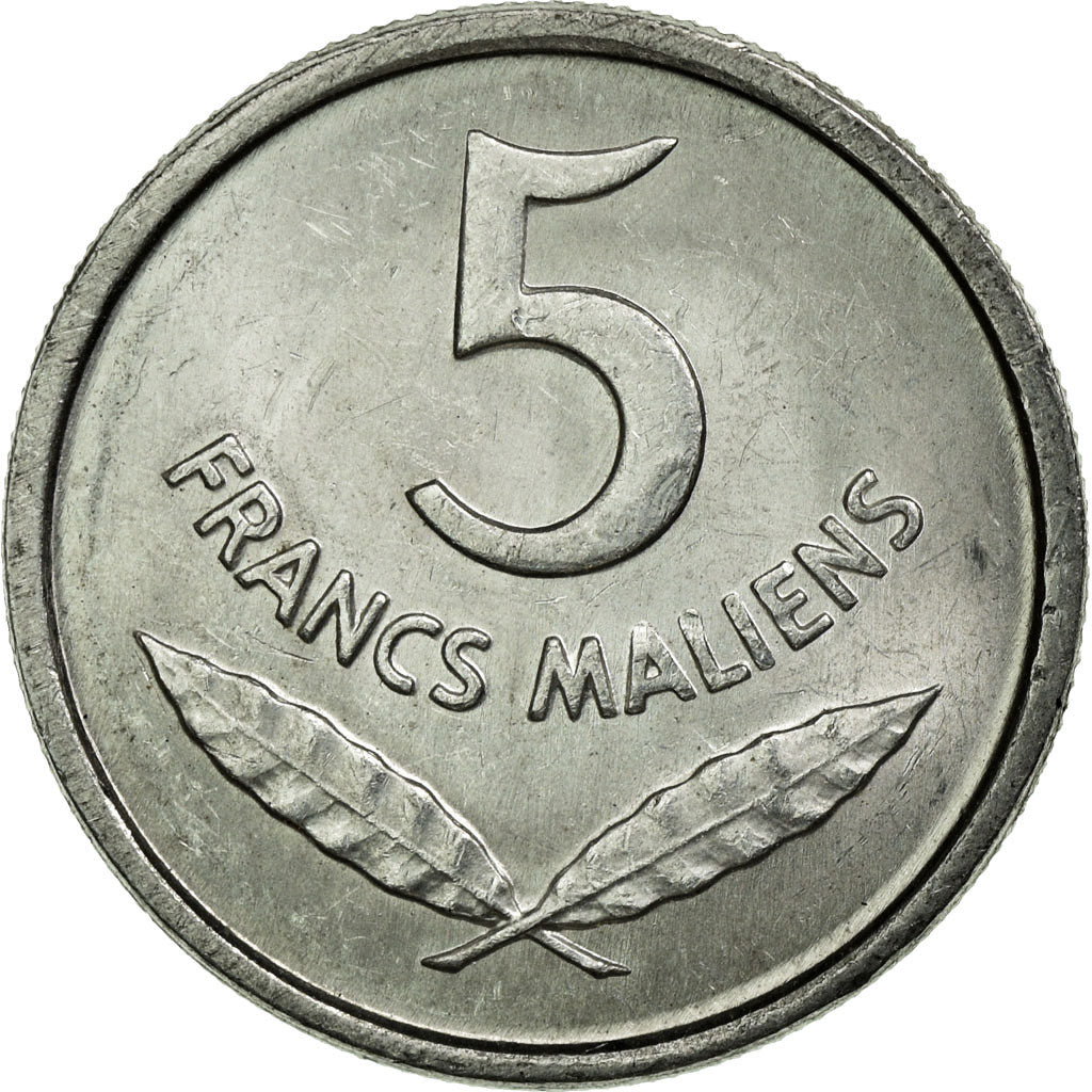 Coin, Mali, 5 Francs, 1961, Paris, AU(55-58), Aluminum, KM:2