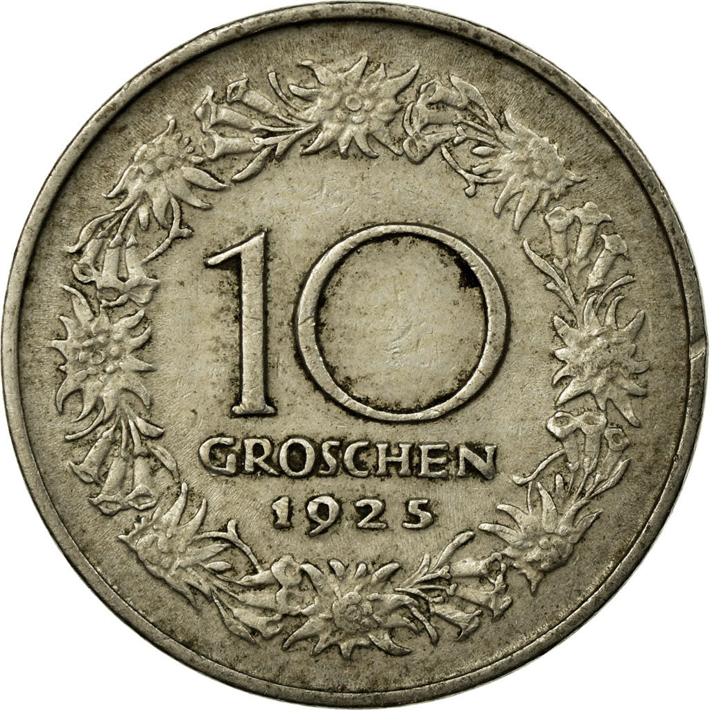 Moneta, Austria, 10 Groschen, 1925, MB+, Rame-nichel, KM:2838