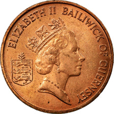 Monnaie, Guernsey, Elizabeth II, Penny, 1986, Heaton, TTB, Bronze, KM:40