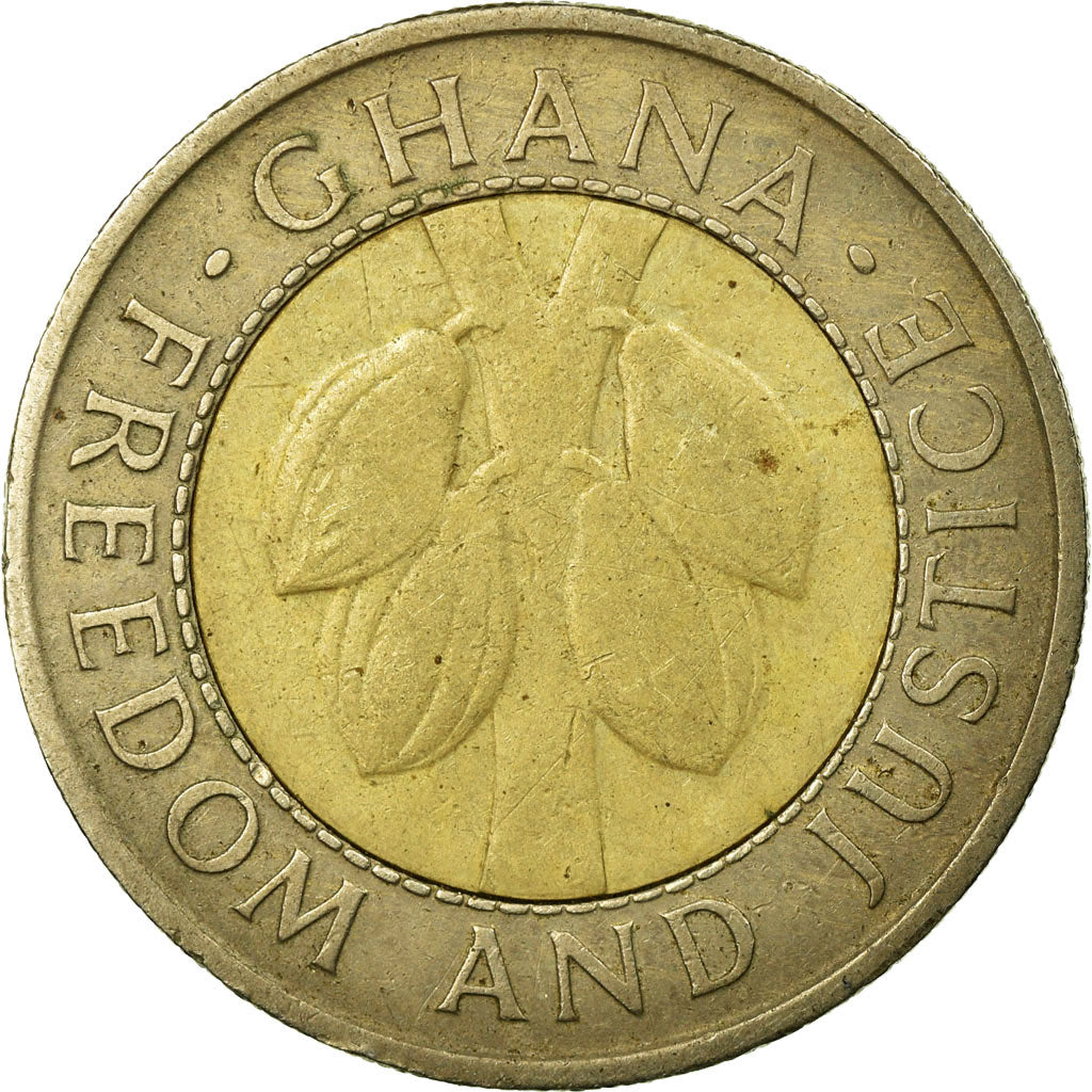 Moneta, Ghana, 100 Cedis, 1991, MB+, Bi-metallico, KM:32
