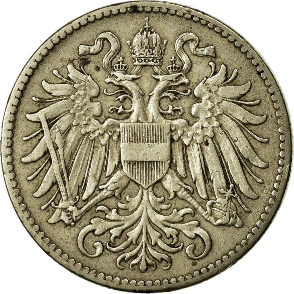 Moneda, Austria, Franz Joseph I, 10 Heller, 1916, MBC, Cobre - níquel - cinc