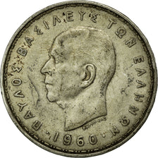 Coin, Greece, Paul I, 20 Drachmai, 1960, VF(30-35), Silver, KM:85