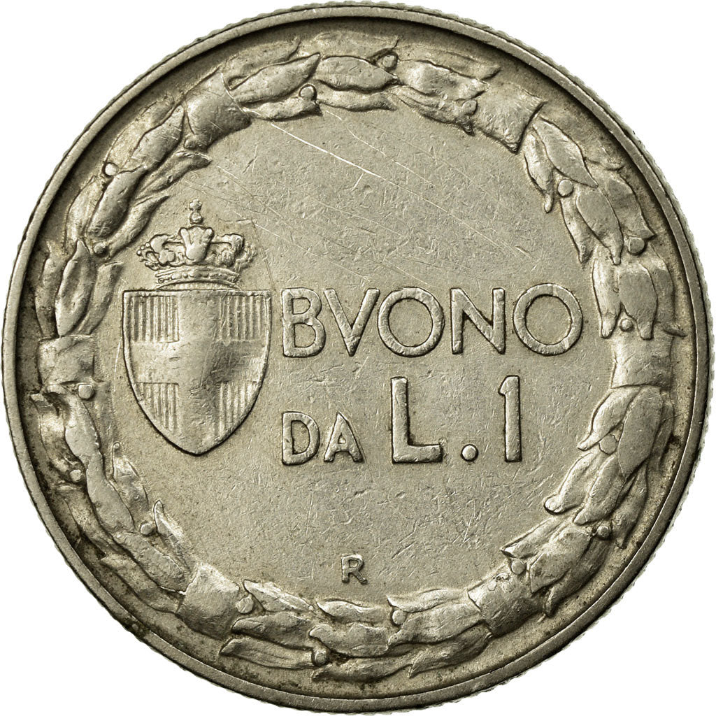 Coin, Italy, Vittorio Emanuele III, Lira, 1925, Rome, EF(40-45), Nickel, KM:62