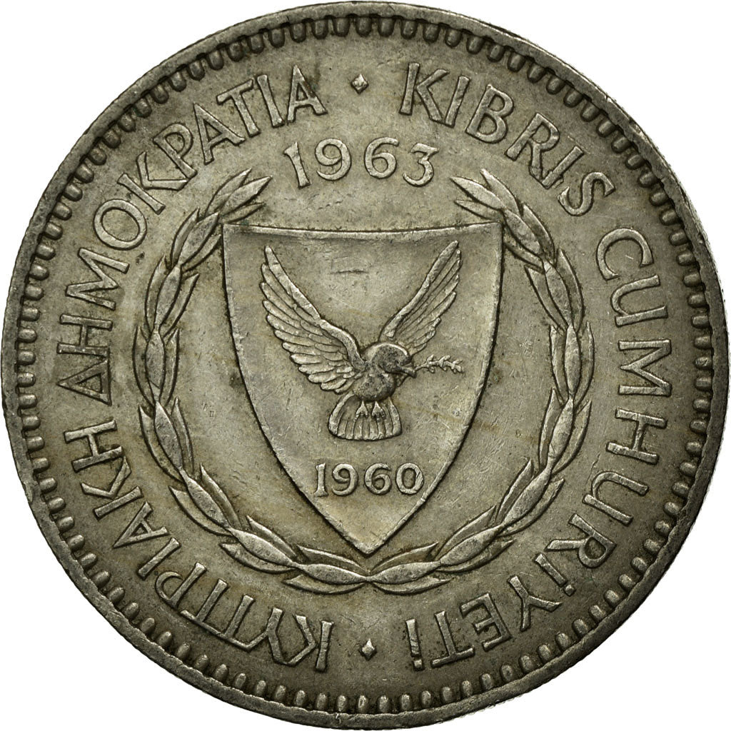 Coin, Cyprus, 100 Mils, 1963, EF(40-45), Copper-nickel, KM:42