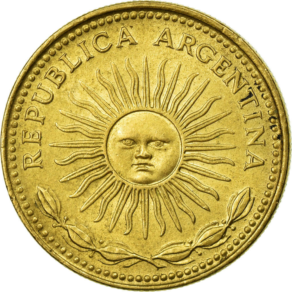 Coin, Argentina, Peso, 1975, EF(40-45), Aluminum-Bronze, KM:69