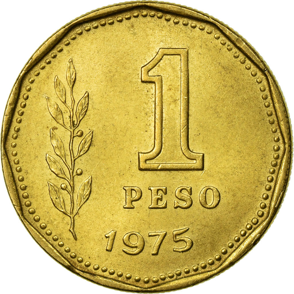Coin, Argentina, Peso, 1975, EF(40-45), Aluminum-Bronze, KM:69