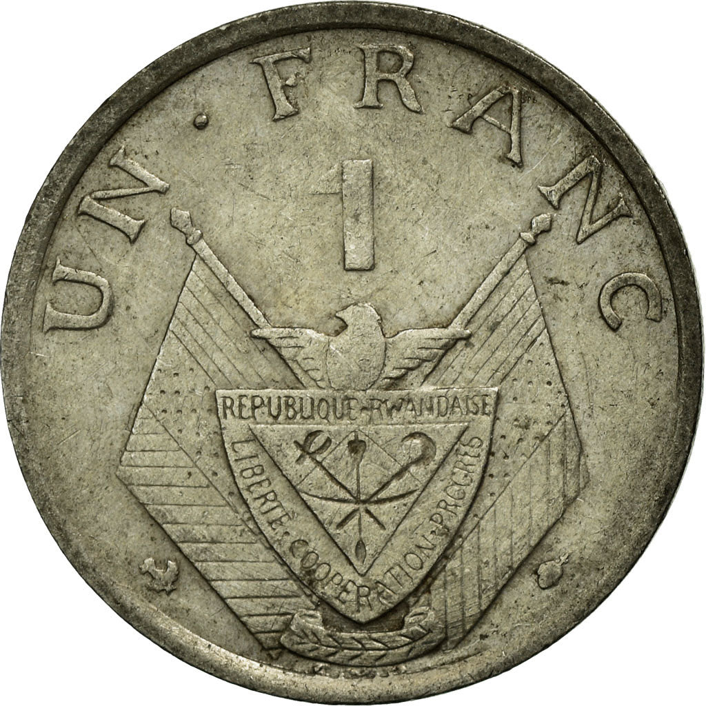 Coin, Rwanda, Franc, 1964, EF(40-45), Copper-nickel, KM:5