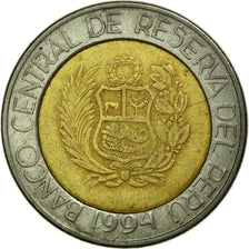 Coin, Peru, 2 Nuevos Soles, 1994, Lima, EF(40-45), Bi-Metallic, KM:313