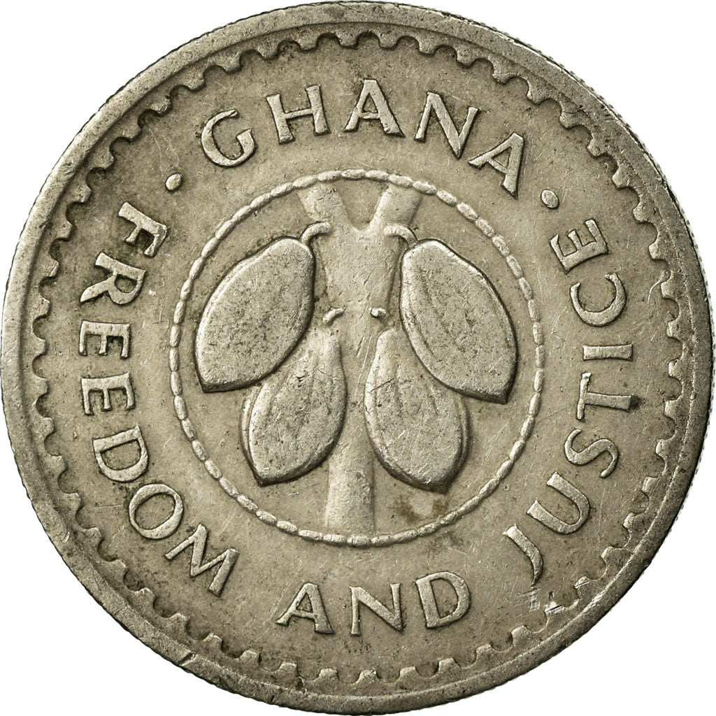 Moneta, Ghana, 10 Pesewas, 1975, BB, Rame-nichel, KM:16
