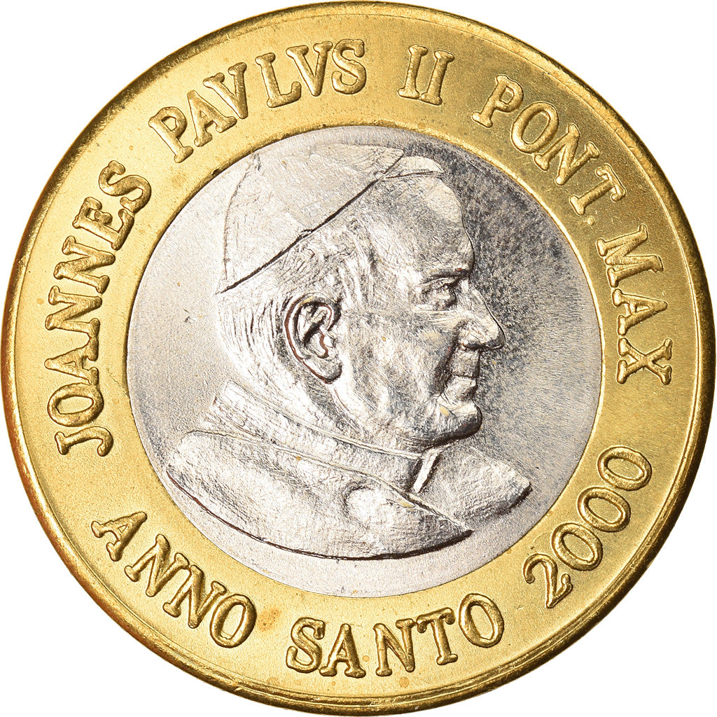Vaticano, Token, Ecco l'Euro, 1 Euro Jean-Paul II, 2000, SPL-, Bi-metallico