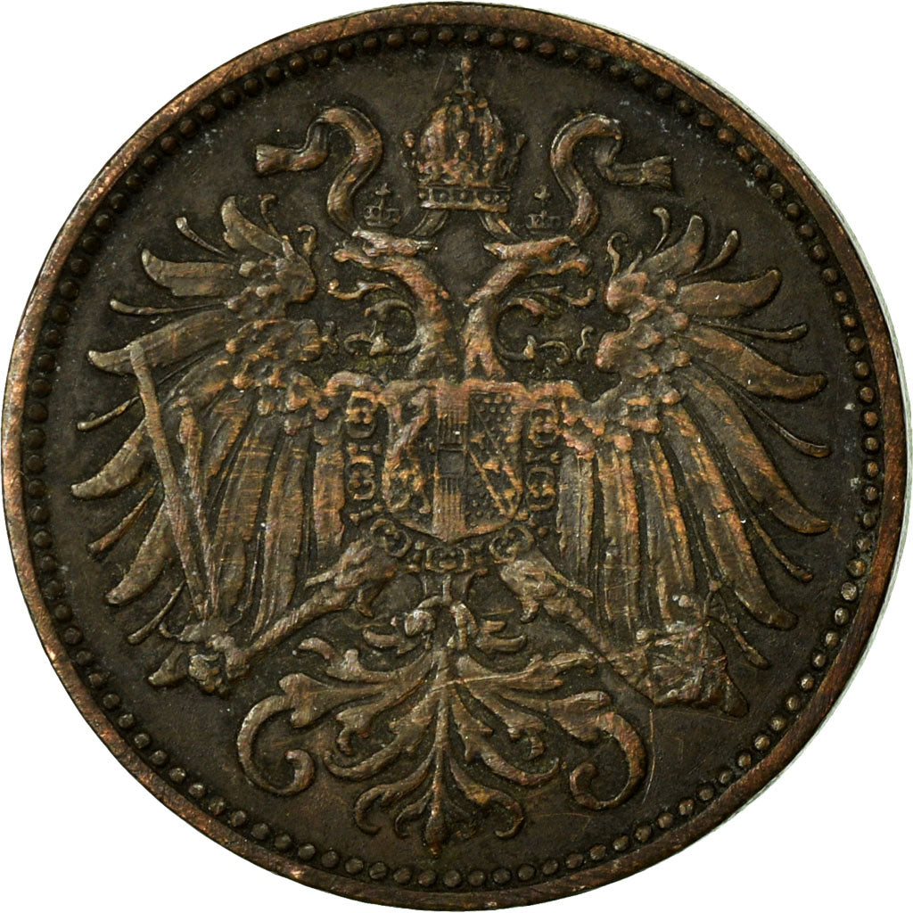 Coin, Austria, Franz Joseph I, 2 Heller, 1902, EF(40-45), Bronze, KM:2801