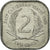 Monnaie, Etats des caraibes orientales, Elizabeth II, 2 Cents, 1989, TTB