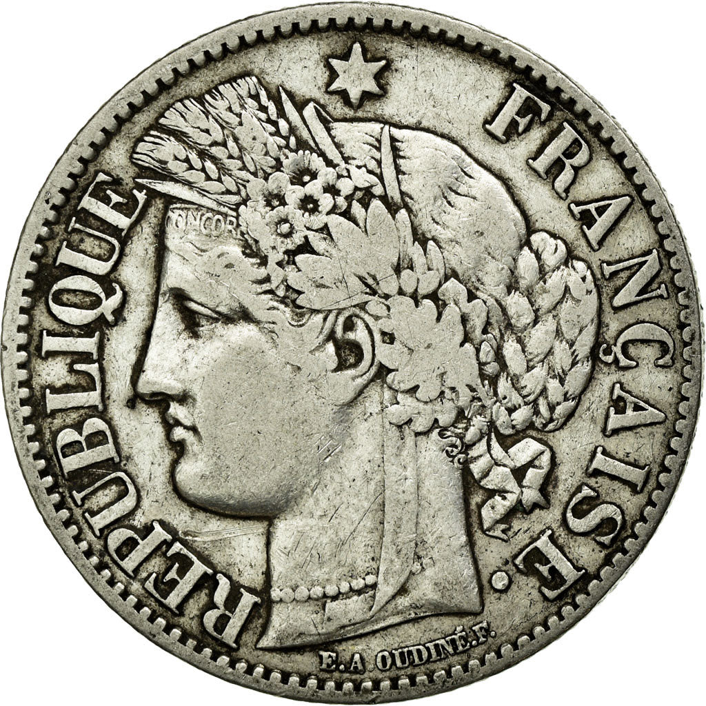 Moneta, Francia, Cérès, 2 Francs, 1895, Paris, BB, Argento, KM:817.1