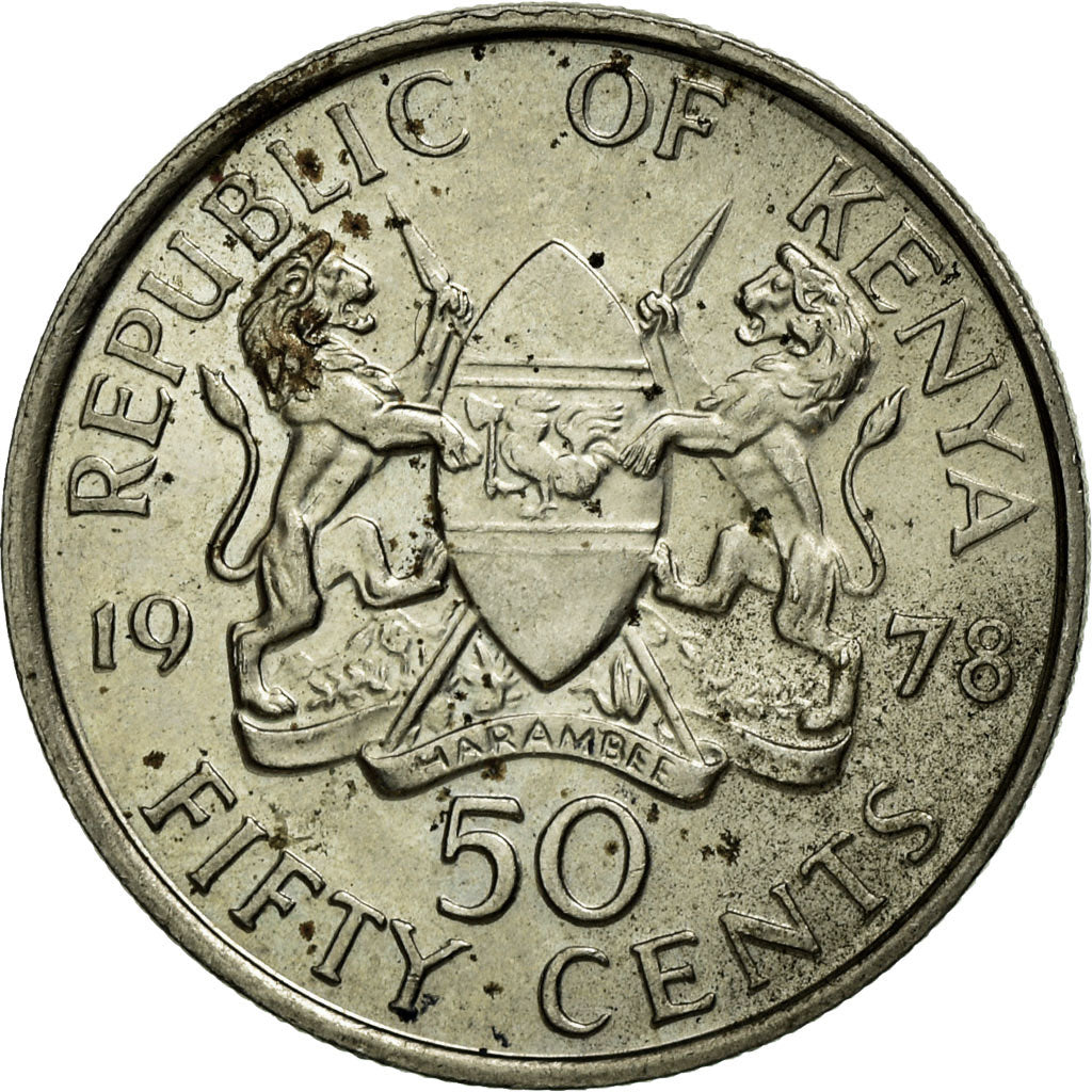 Coin, Kenya, 50 Cents, 1978, VF(30-35), Copper-nickel, KM:13