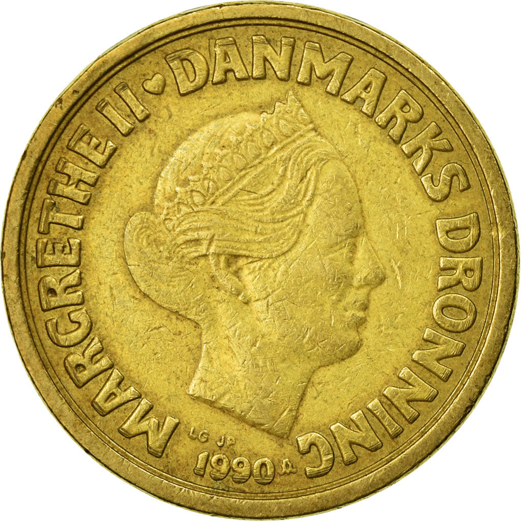 Monnaie, Danemark, Margrethe II, 10 Kroner, 1990, Copenhagen, TTB