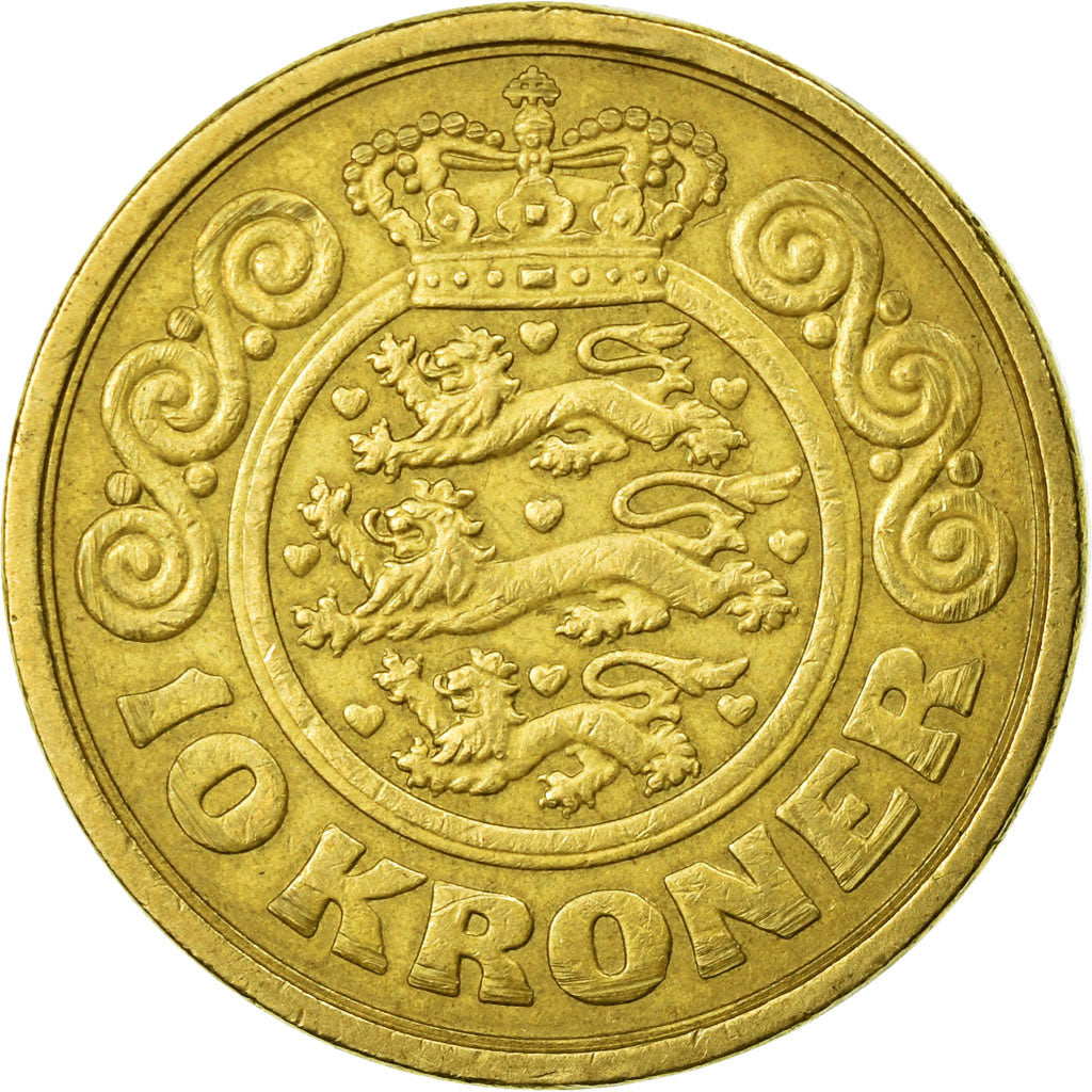 Monnaie, Danemark, Margrethe II, 10 Kroner, 1990, Copenhagen, TTB