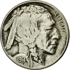 Monnaie, États-Unis, Buffalo Nickel, 5 Cents, 1914, U.S. Mint, Philadelphie