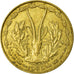 Moneda, Estados del África Occidental, 5 Francs, 1985, Paris, MBC, Aluminio -