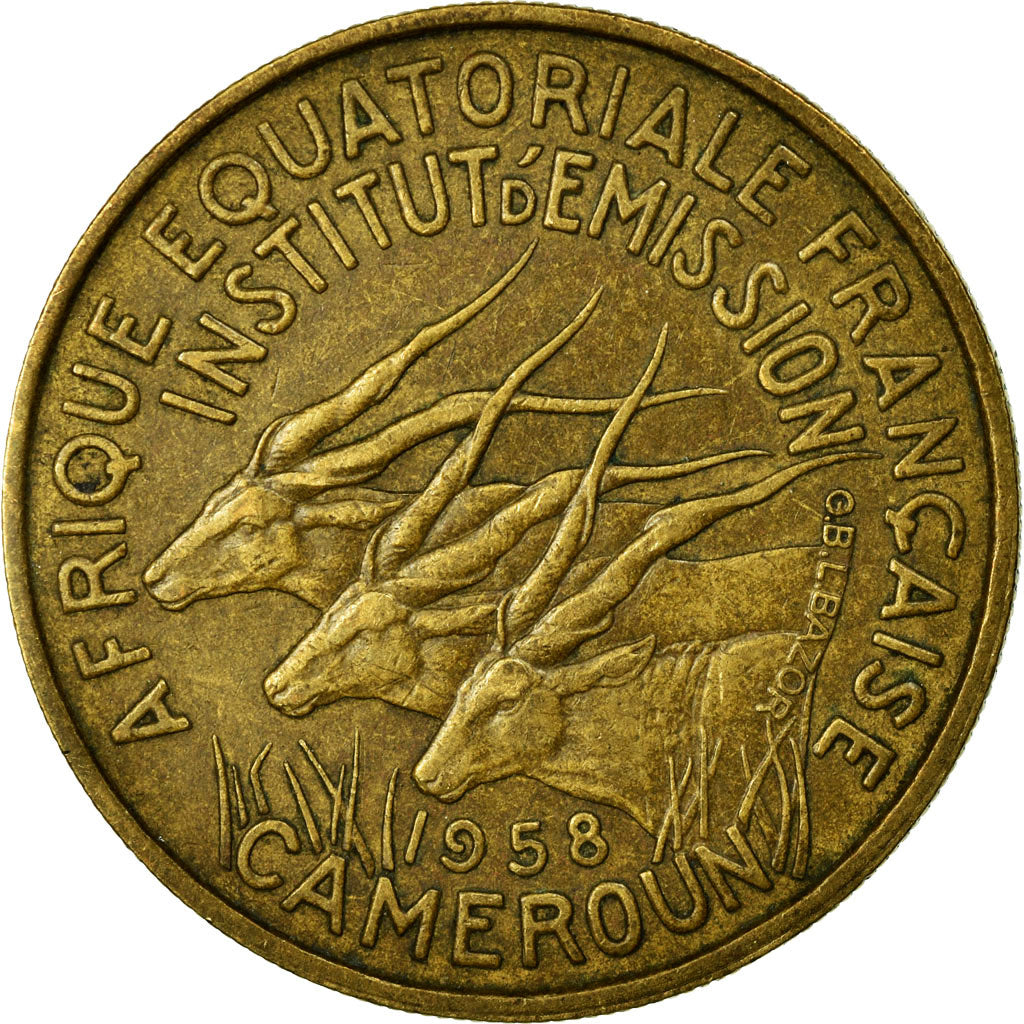 Monnaie, Cameroun, 25 Francs, 1958, Paris, TTB+, Aluminum-Bronze, KM:12