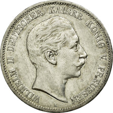 Coin, German States, PRUSSIA, Wilhelm II, 5 Mark, 1908, Berlin, EF(40-45)