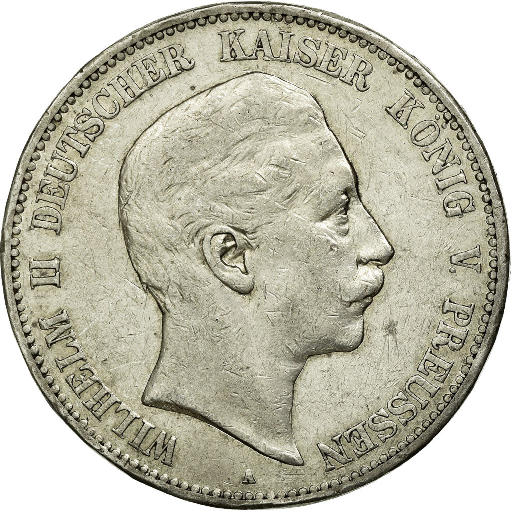 Coin, German States, PRUSSIA, Wilhelm II, 5 Mark, 1907, Berlin, EF(40-45)