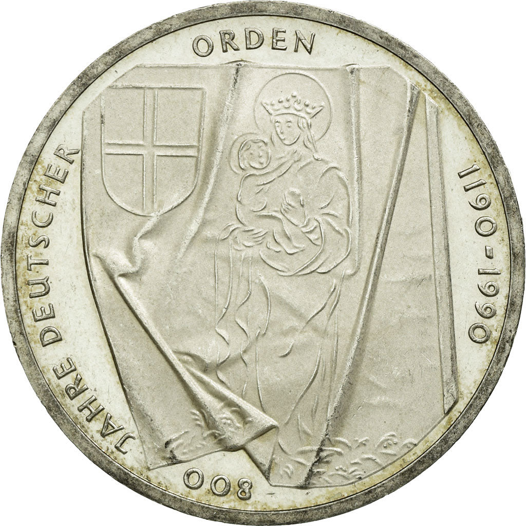Moeda, ALEMANHA - REPÚBLICA FEDERAL, 10 Mark, 1990, Hamburg, Germany