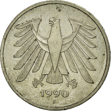 Coin, GERMANY - FEDERAL REPUBLIC, 5 Mark, 1990, Stuttgart, EF(40-45)