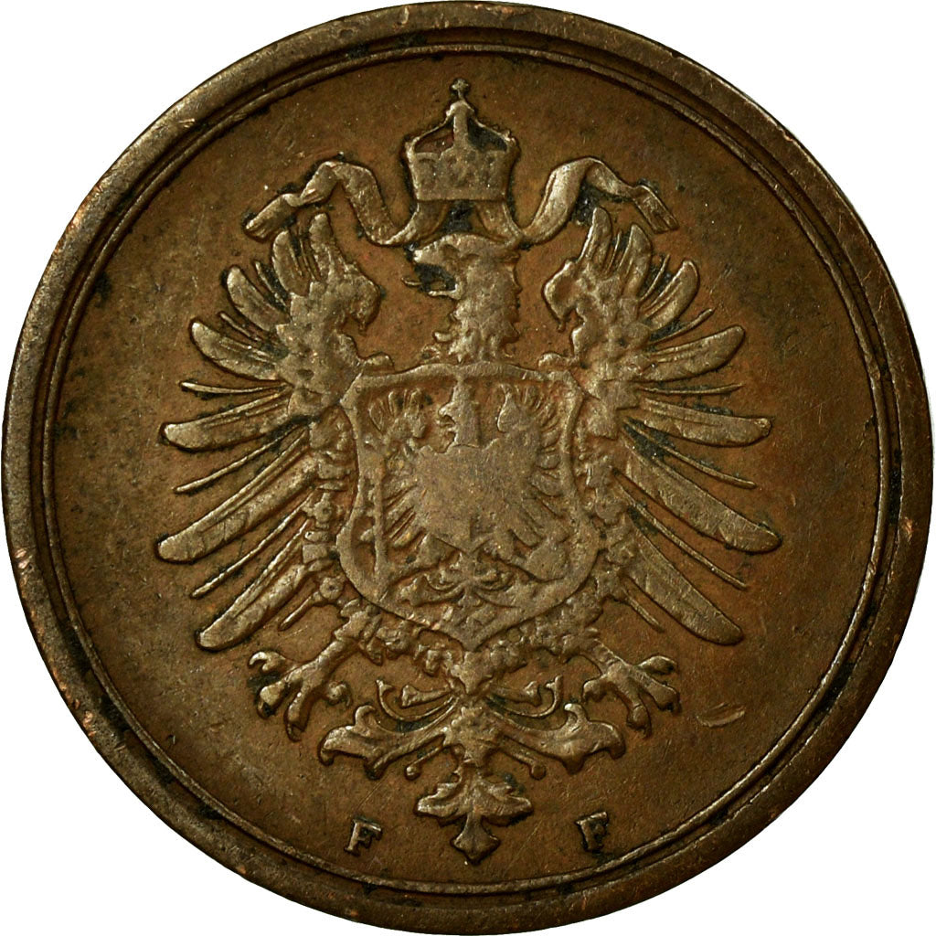 Münze, GERMANY - EMPIRE, Wilhelm I, Pfennig, 1875, Stuttgart, SS, Kupfer, KM:1