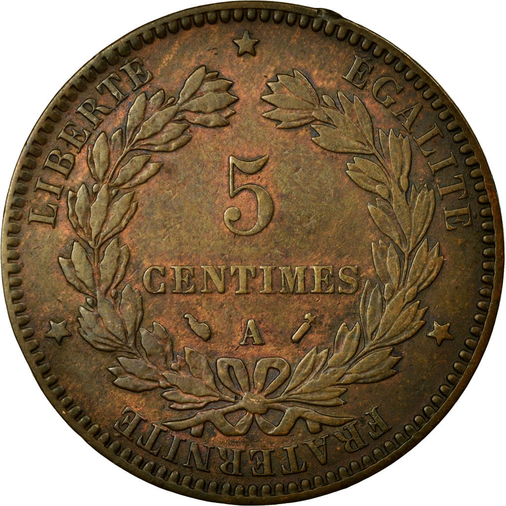 Coin, France, Cérès, 5 Centimes, 1892, Paris, EF(40-45), Bronze, KM:821.1