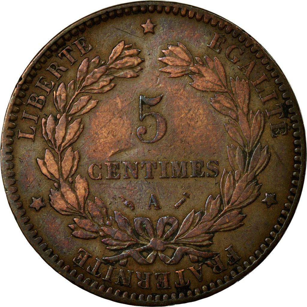 Moneta, Francja, Cérès, 5 Centimes, 1894, Paris, EF(40-45), Bronze, KM:821.1