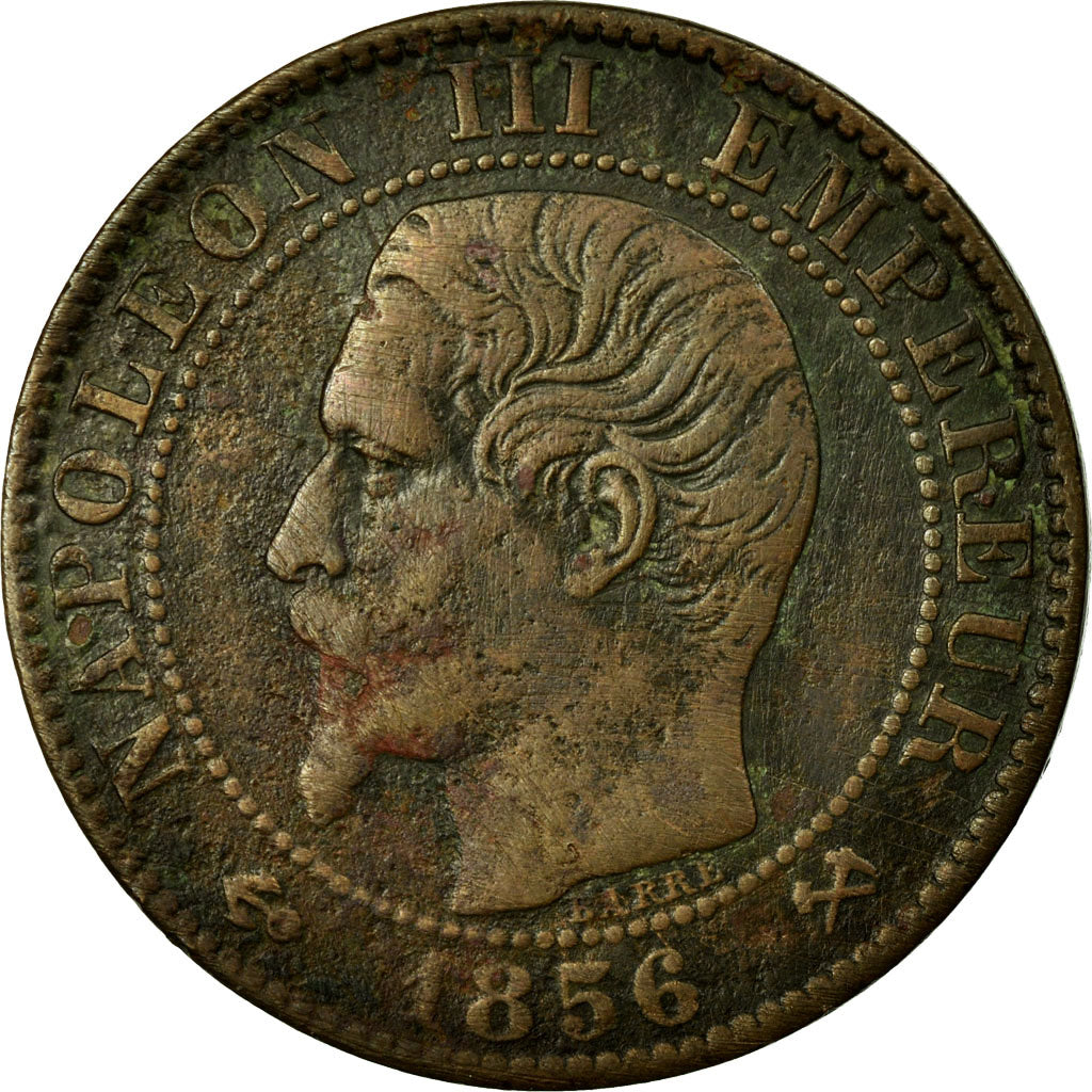 Moeda, França, Napoleon III, Napoléon III, 5 Centimes, 1856, Rouen, VF(30-35)