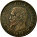 Moeda, França, Napoleon III, Napoléon III, 5 Centimes, 1856, Rouen, VF(30-35)