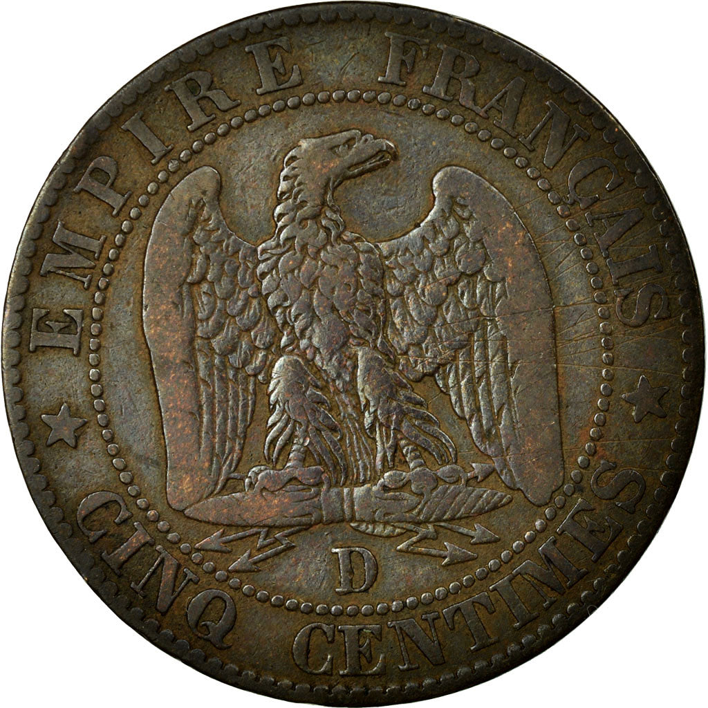 Coin, France, Napoleon III, Napoléon III, 5 Centimes, 1854, Lyons, VF(20-25)