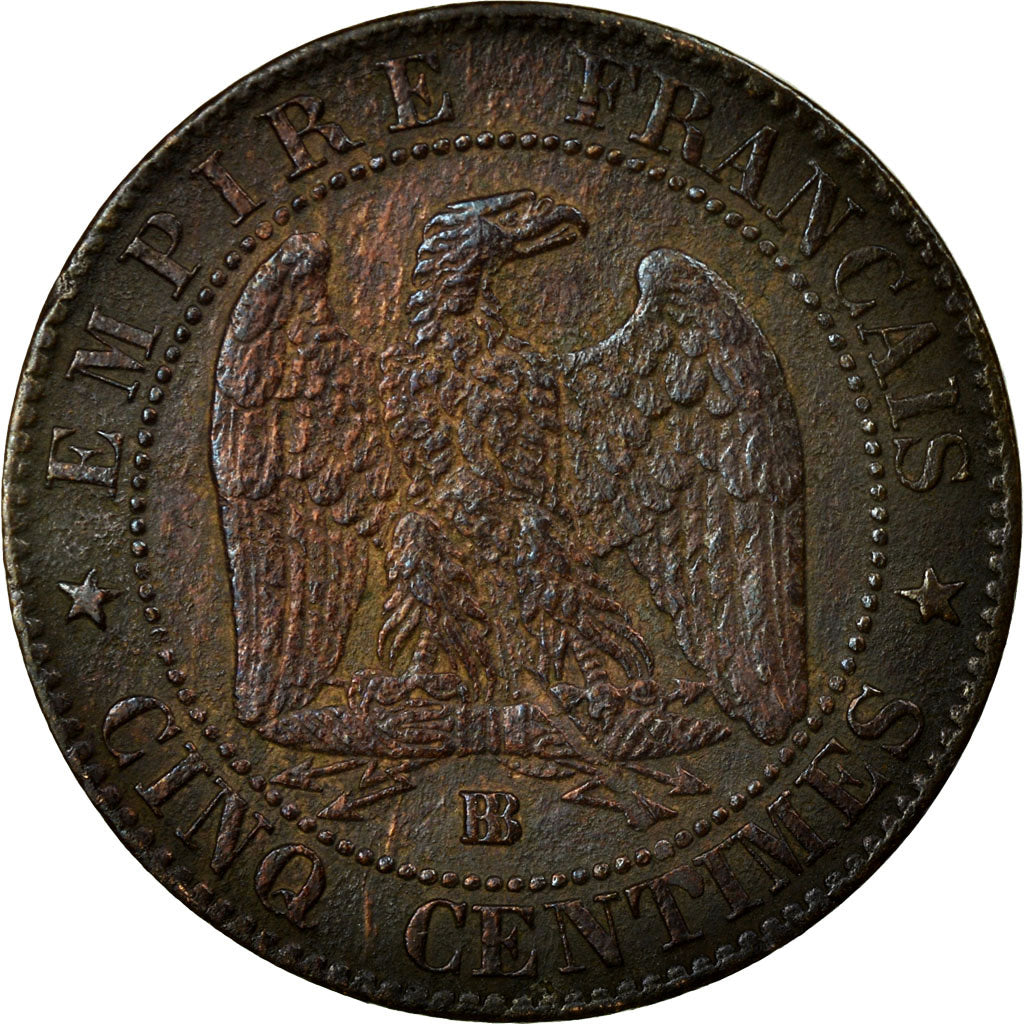 Coin, France, Napoleon III, Napoléon III, 5 Centimes, 1855, Strasbourg