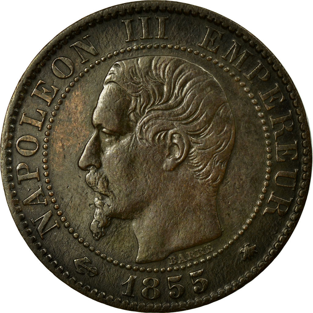 Moneta, Francja, Napoleon III, Napoléon III, 5 Centimes, 1855, Strasbourg