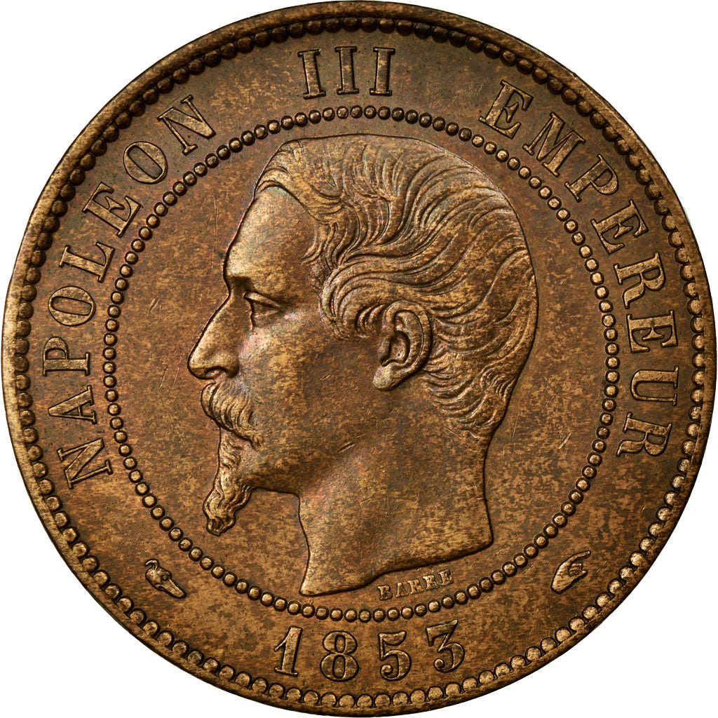 Munten, Frankrijk, Napoleon III, Napoléon III, 10 Centimes, 1853, Paris, ZF+