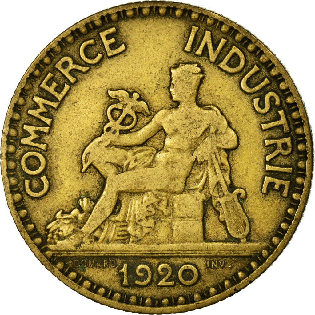 Coin, France, Chambre de commerce, 2 Francs, 1920, Paris, VF(30-35)