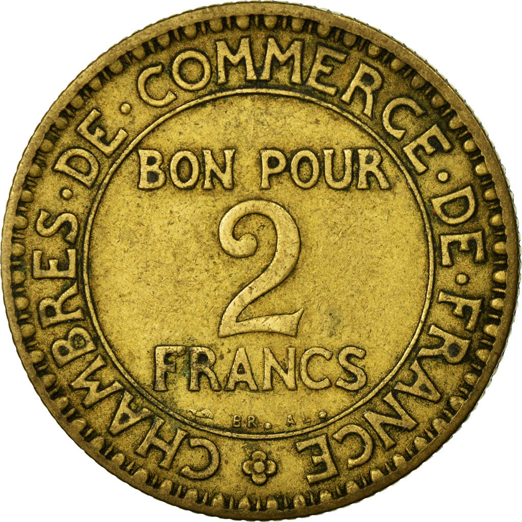 Coin, France, Chambre de commerce, 2 Francs, 1920, Paris, VF(30-35)
