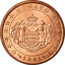 Monaco, 5 Euro Cent, 2001, MS(63), Copper-nickel, Gadoury:MC 174