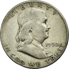 Coin, United States, Franklin Half Dollar, Half Dollar, 1950, U.S. Mint, Denver